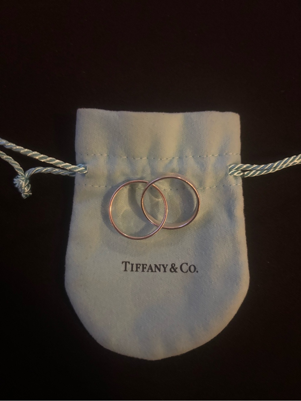 Tiffany & Co. Silver Thin Stacking Rings - Pair